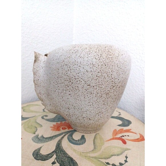 Mid Century Signed Emerging Face Art Pottery Vase by S. Porter Circa early 1970' - Picture 8 of 14